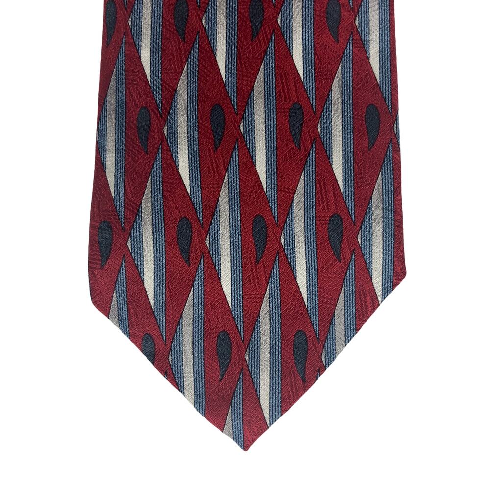 Red Diamond Pattern Tie - image 4